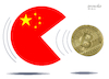 Cartoon: China says NO to Bitcoin. (small) by Cartoonarcadio tagged bitcoin,china,money,currency,economy,asia