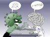 Cartoon: Coronavirus vrs Science (small) by Cartoonarcadio tagged vaccine,covid,19,health,pandemic,coronavirus