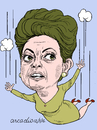 Cartoon: Dilma Rouseff (small) by Cartoonarcadio tagged dilma brazil corruption south america justice