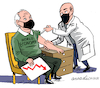 Cartoon: Economic vaccination. (small) by Cartoonarcadio tagged vaccination,world,economy,hope