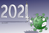 Cartoon: Get out Covid. (small) by Cartoonarcadio tagged covid 19 pandemic new year 2021 coronavirus