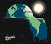 Cartoon: Melted World. (small) by Cartoonarcadio tagged temperatures,global,warming,climate,change