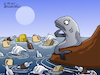 Cartoon: Polluted oceans. (small) by Cartoonarcadio tagged oceans,garbage,pollution,environment