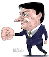 Cartoon: President Bolsonaro (small) by Cartoonarcadio tagged bolsonaro brazil latin america