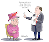 Cartoon: Queen Elizabeth and dark colors. (small) by Cartoonarcadio tagged queen,elizabeth,uk,europe,monarchy,racism