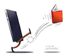 Cartoon: Smarthphone vs Books (small) by Cartoonarcadio tagged books cellphones people social nets