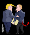 Cartoon: Trump giving info to Putin. (small) by Cartoonarcadio tagged putin trump usa russia information top secret