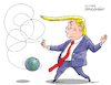 Cartoon: Trump stirring the world. (small) by Cartoonarcadio tagged trump,world,europe,canada,mexico