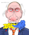 Cartoon: Ukraine was invaded by Russia. (small) by Cartoonarcadio tagged ukraine,russia,putin,biden,war,invasion,europe