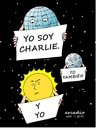 Cartoon: We are Charlie. (small) by Cartoonarcadio tagged charlie hebdo terror violencia francia cartoons