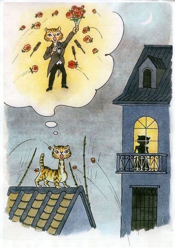 Cartoon: Middle of the night song (medium) by Lv Guo-hong tagged cat,courtship