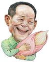 Cartoon: Yuan Long-ping (small) by Lv Guo-hong tagged hybrid,rice,expert