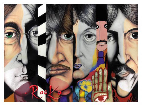 Cartoon: The Beatles (medium) by Rocko tagged beatles