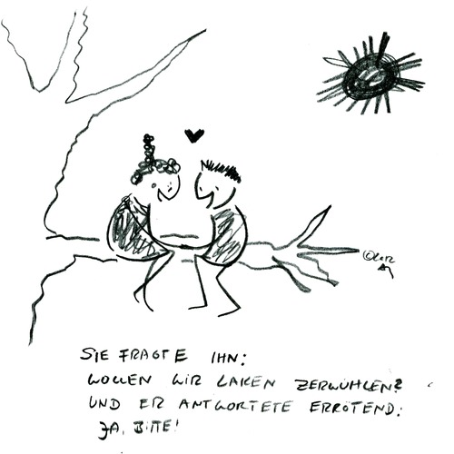 Cartoon: Laken zerknüllen (medium) by Any tagged liebe