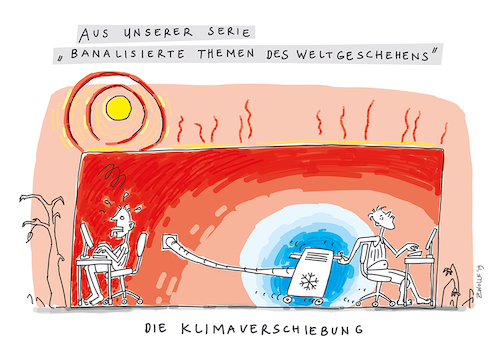 Cartoon: Klimaverschiebung (medium) by toonwolf tagged klimawandel,klimaverschiebung,klimaanlage,hitze,temperaturen,erwärmung