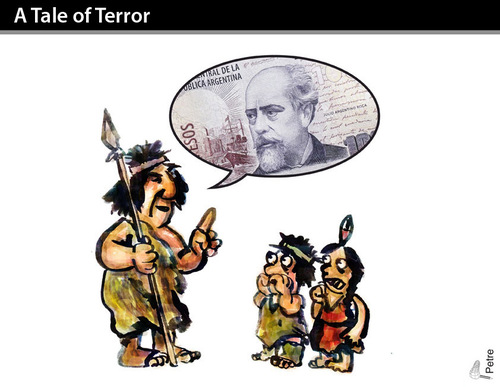 Cartoon: A Tale of Terror (medium) by PETRE tagged indigenous,peoples,invasion