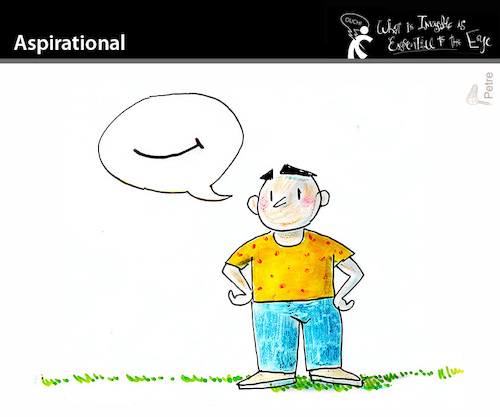 Cartoon: Apirational (medium) by PETRE tagged aspirational,smile,lächeln