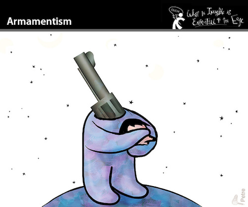 Cartoon: Armamentism (medium) by PETRE tagged armamentism,weapons,waffen,rüstung