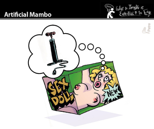 Cartoon: Artificial Mambo (medium) by PETRE tagged sexdoll,wünsche,träume,wishes,dreams