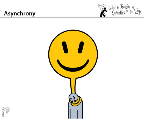 Cartoon: Asynchrony (medium) by PETRE tagged medium,message