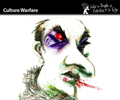 Cartoon: Culture Warfare (medium) by PETRE tagged culturewarfare,socialnetwork,sozialesnetzwerk