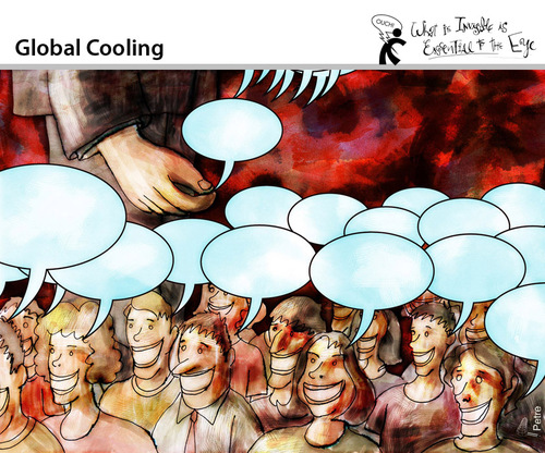 Cartoon: Global Cooling (medium) by PETRE tagged inofmation,people,media