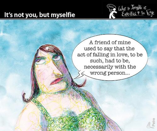 Cartoon: It is not you but my selfie (medium) by PETRE tagged selfie,love,inlove