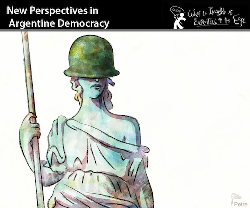 Cartoon: New Perspectives in... (medium) by PETRE tagged politics,militars,argentina,security