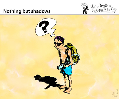 Cartoon: Nothing but shadows (medium) by PETRE tagged beach,summer
