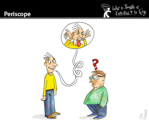 Cartoon: Periscope (medium) by PETRE tagged periscope,periskop,affront