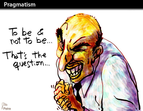 Cartoon: Pragmatism (medium) by PETRE tagged shakespeare,ethic,hypocrisy
