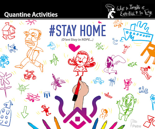 Cartoon: Quarantine Activities (medium) by PETRE tagged quarantine,stayhome,drawing,drawers