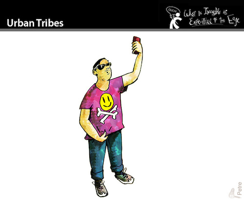Cartoon: Urban Tribes (medium) by PETRE tagged tribes,urban,städtische,stämme
