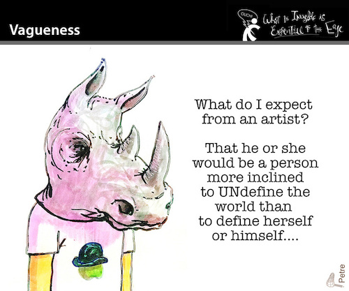 Cartoon: VAGUENESS (medium) by PETRE tagged vagueness,art,artist,kunst,künstler