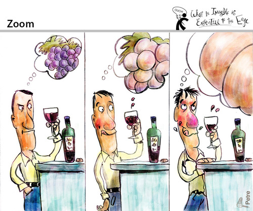 Cartoon: Zoom (medium) by PETRE tagged wine,grapes