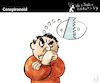 Cartoon: Conspiranoid (small) by PETRE tagged conspiranoia thoughts ideas thinking