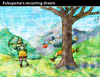 Cartoon: Fukuyama-s recurring dream (small) by PETRE tagged sociology,history,william,tell