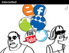 Cartoon: Internetted (small) by PETRE tagged web,social,network