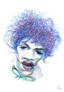 Cartoon: Jimmy Hendrix (small) by PETRE tagged caricature,guitarist