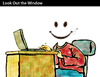 Cartoon: Look out the window (small) by PETRE tagged pc,computers,smile
