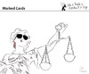 Cartoon: Marked Cards (small) by PETRE tagged justice information spionage