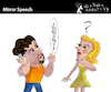 Cartoon: MIRROR SPEECH (small) by PETRE tagged mirror,speech,spiegel,egotrip