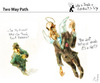 Cartoon: Two Way Path (small) by PETRE tagged heaven paradise