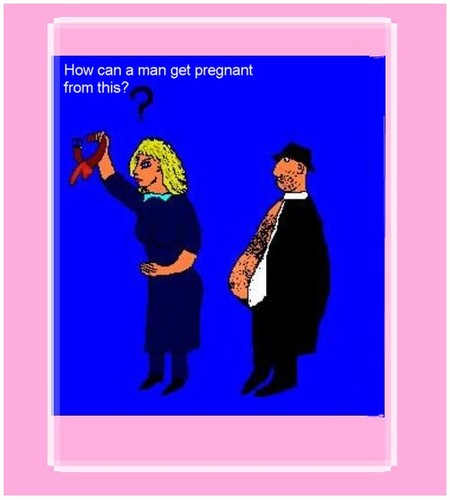 Cartoon: Male pregnancy? (medium) by Hezz tagged swangershaft