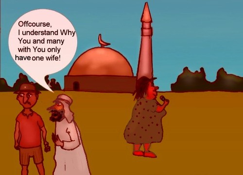 Cartoon: One wife (medium) by Hezz tagged wife