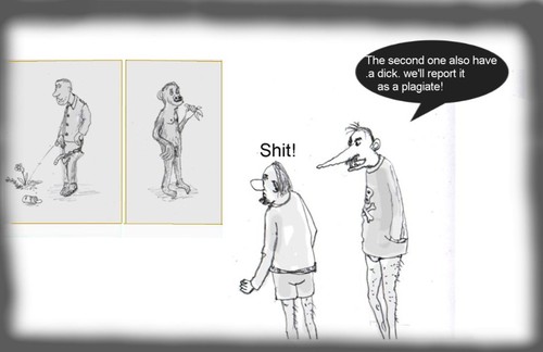 Cartoon: Plagiat (medium) by Hezz tagged critics