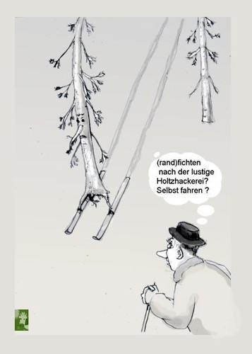 Cartoon: Randfichten (medium) by Hezz tagged work,skiing