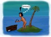 Cartoon: Shit (small) by Hezz tagged desert island