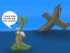 Cartoon: The only one (small) by Hezz tagged island,surviver