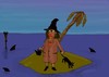 Cartoon: There she stays. (small) by Hezz tagged island,desert,hexe,insel,witch